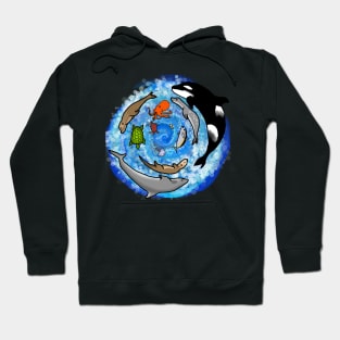 Sea Life Spiral Hoodie